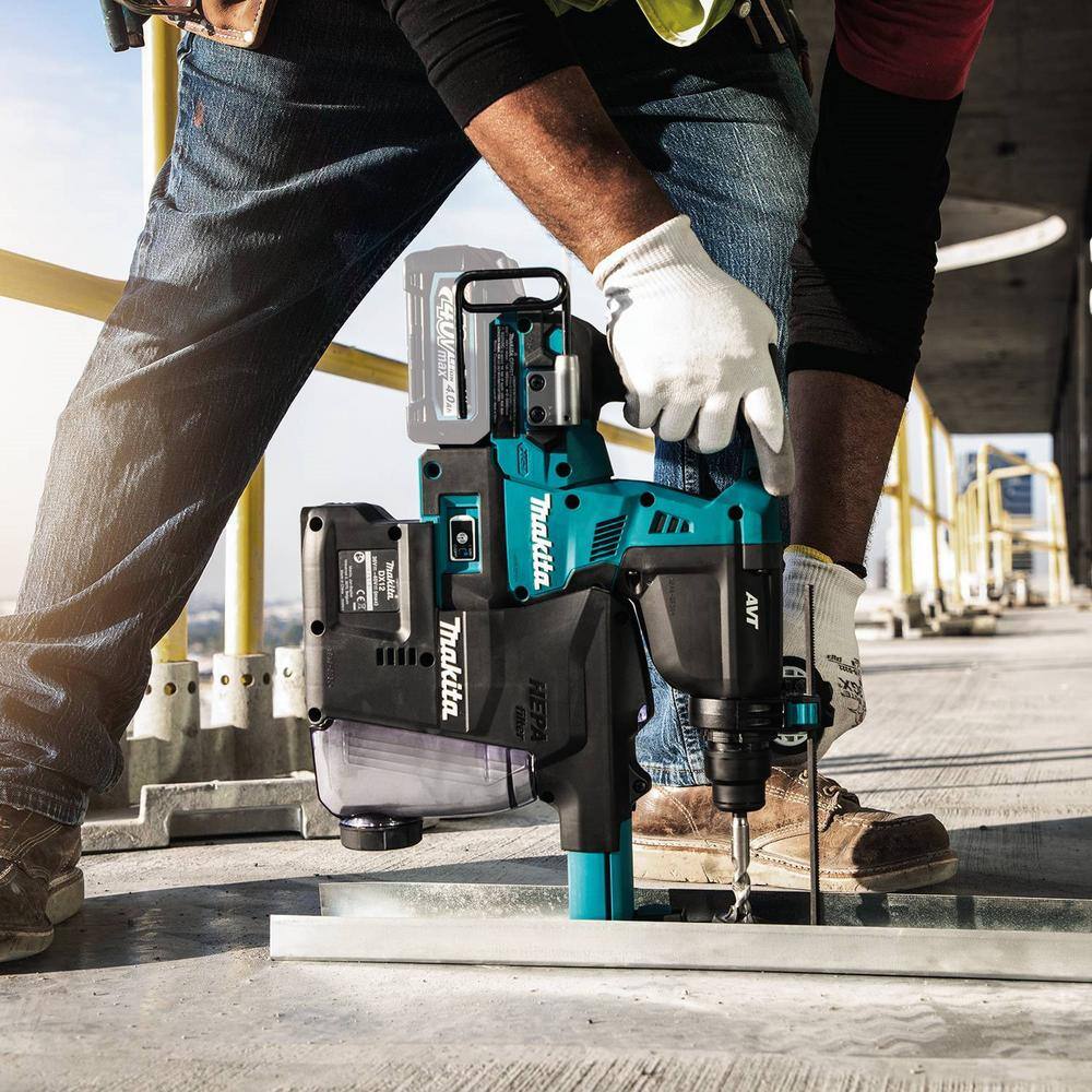 Makita 40V max XGT Brushless Cordless 1-18 in. Rotary Hammer wDust Extractor AFT AWS Capable (Tool Only) GRH01ZW