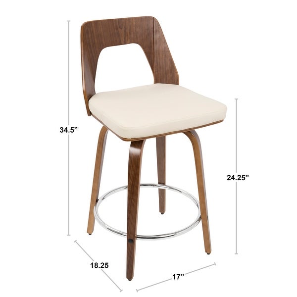 Carson Carrington Culnady Mid-century Modern Counter Stool (Set of 2)