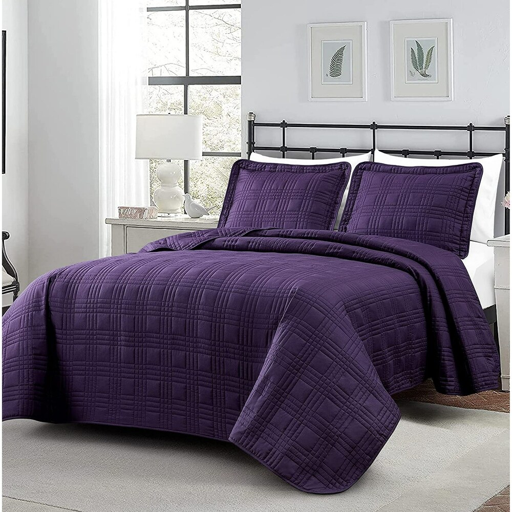 3 Piece Bedspread Coverlet Set