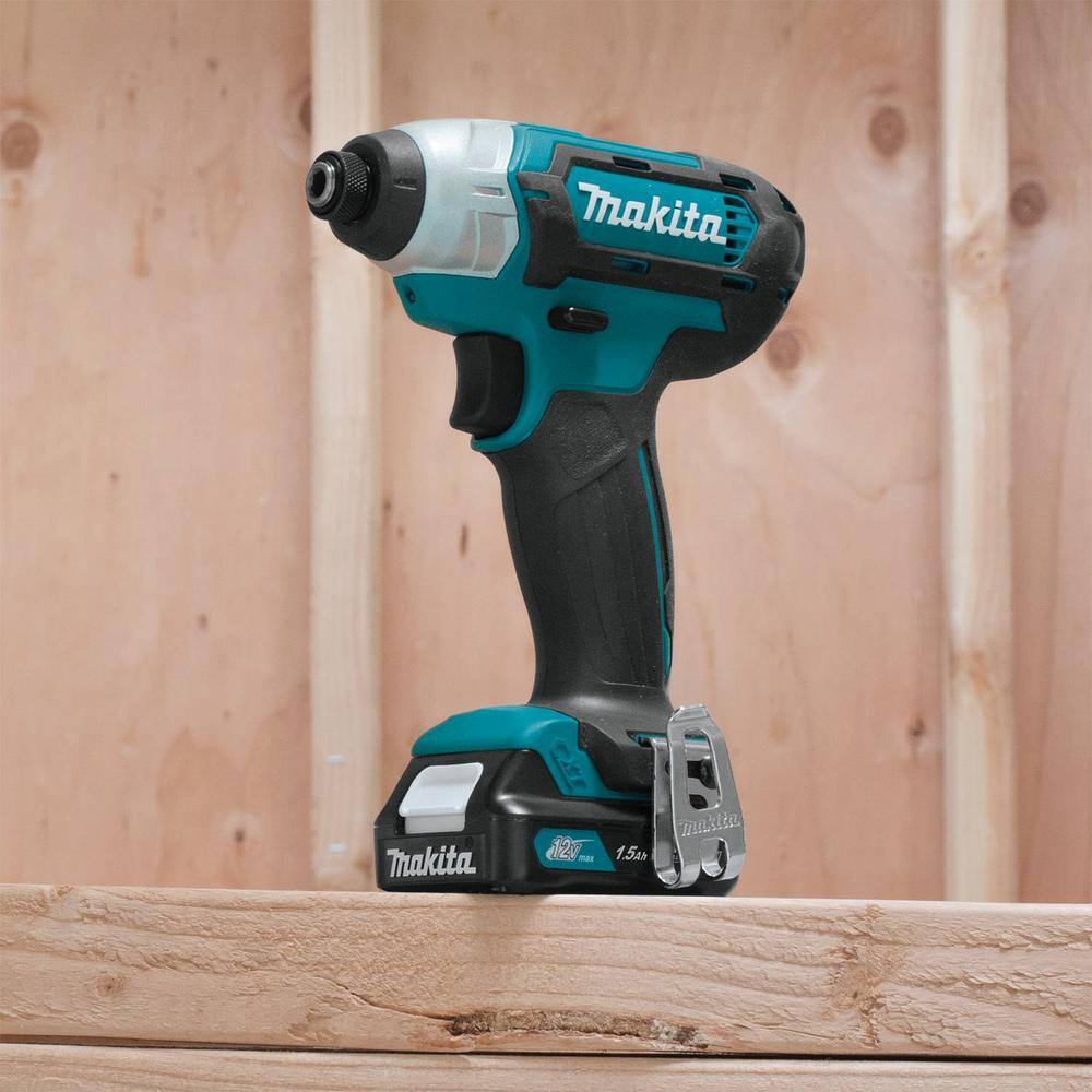 Makita 12V max CXT 1.5 Ah Lithium-Ion Cordless Drill Driver and Impact Driver Combo Kit (2-Piece) CT232