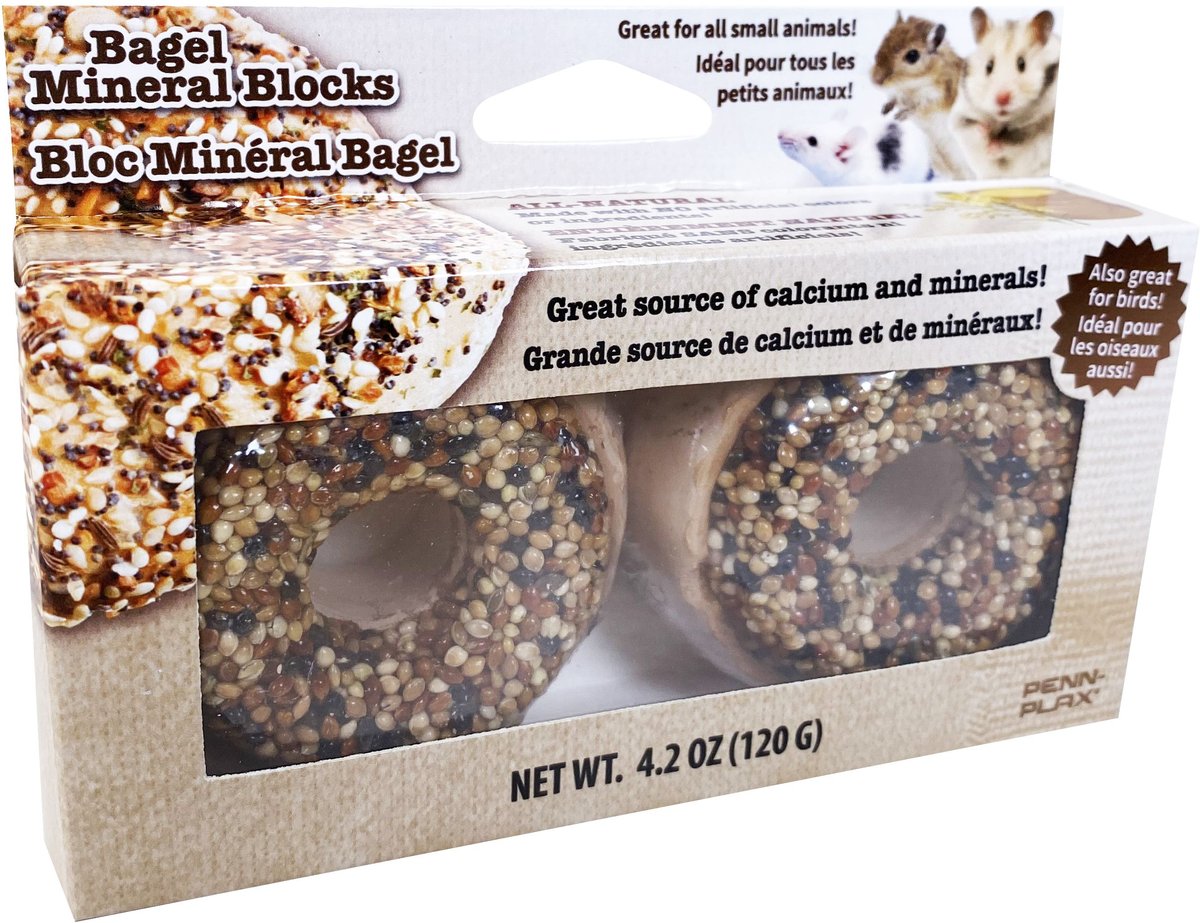 Penn-Plax Bagel Small Pet Mineral Blocks， 2 count