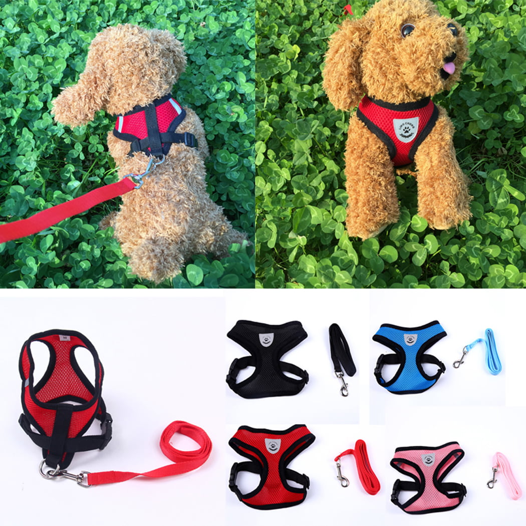 Dog Harness Vest Set Dog Mesh Vest Walking Harness and Leash for Small Dogs and Cats Supplies