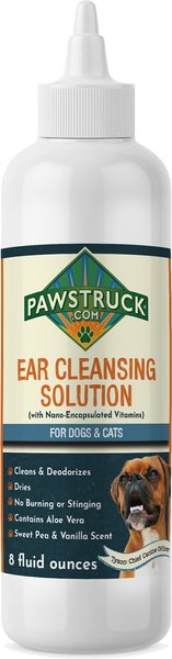 Pawstruck Ear Cleansing Dog and Cat Solution， 8-oz bottle