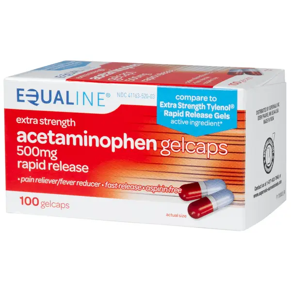 Equaline 100-Count 500 mg Acetaminophen Gelcaps