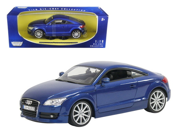 Motormax 2007 Audi TT Blue 1/18 Diecast Car Model