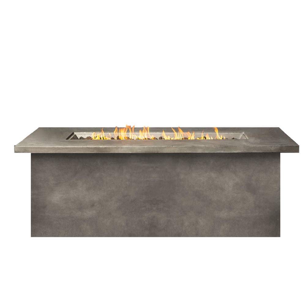 LSI Santiago Grey Cast Concrete Internal Tank Fire Pit Table   60