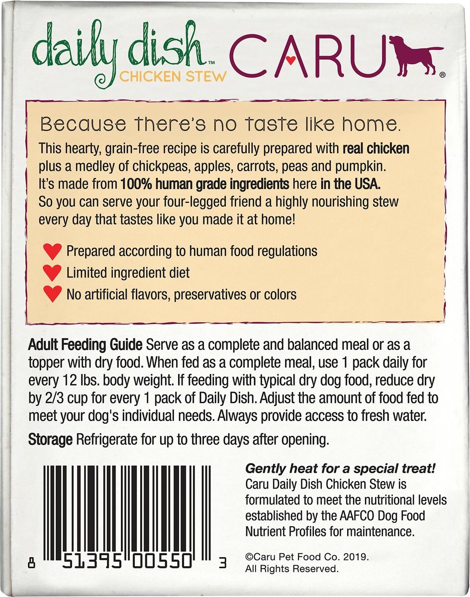 Caru Daily Dish Chicken Stew Grain-Free Wet Dog Food