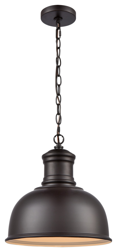 Cedar Park 13 quotWide 1 Light Outdoor Pendant  Oil Rubbed Bronze   Traditional   Outdoor Hanging Lights   by ShopFreely  Houzz