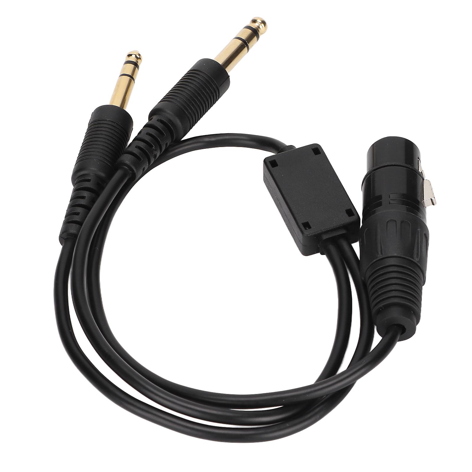 Xlr To Ga Dual Plug Cable Adapter For Airbus Headphone Adapter For Aviation Headphones With 5 Pin