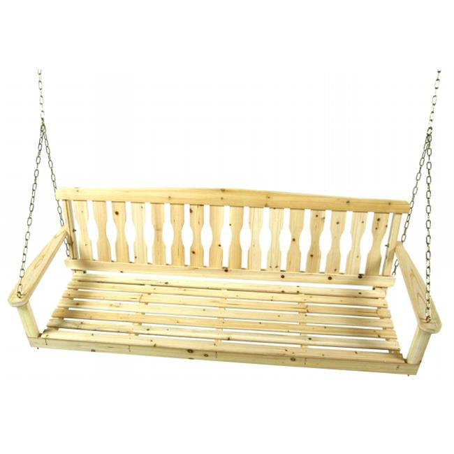 60 in. W X 22 in. D X 17.5 in. H Cypress Porch Swing