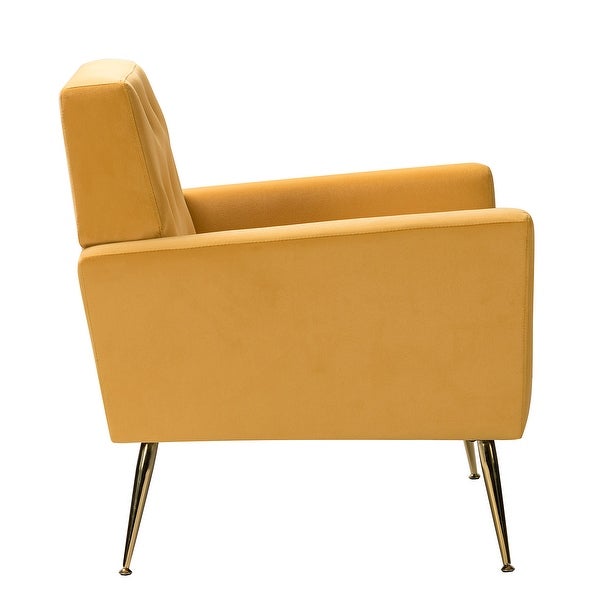 Lilia Contemporary Upholstered Armchair with Tufted Back by HULALA HOME