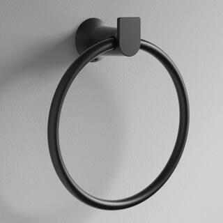 MOEN Genta Towel Ring in Matte Black BH3686BL