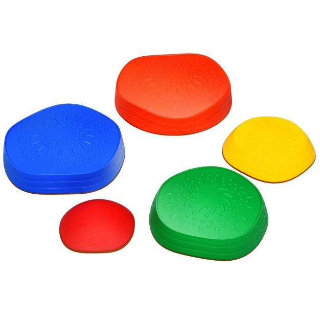 Costway 5pcs Kids Balance Stepping Stones Indoor amp Outdoor Coordination amp Balance Toy