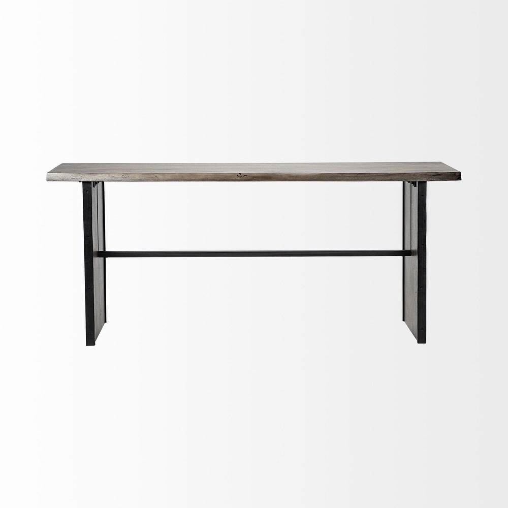 Ledger II Dark Brown Solid Wood Live Edge Console Table