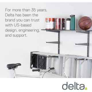 Delta 16 in. x 41 in. Heavy Duty Wall Rack Adjustable 5 Tier Lumber Rack Holds 800 lbs. Steel Garage Wall Shelf with Brackets HDRS3000