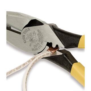 Klein Tools 9 in. High Leverage Side Cutting Pliers with Crimping Die D213-9NECRSEN