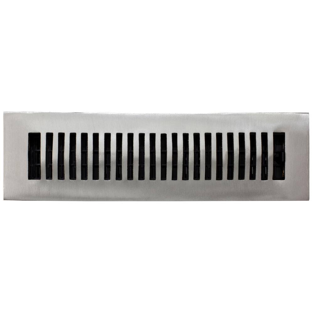 Decor Grates 2 in. x 12 in. Aluminum Floor Register LA212-NKL