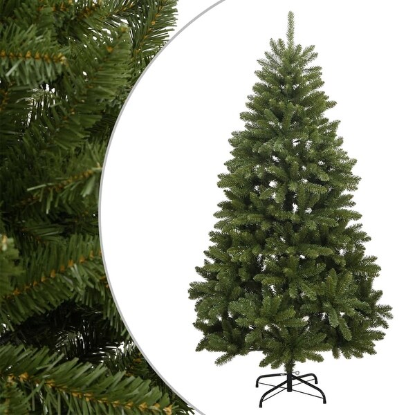 vidaXL Artificial Hinged Christmas Tree with Flocked Snow 94.5