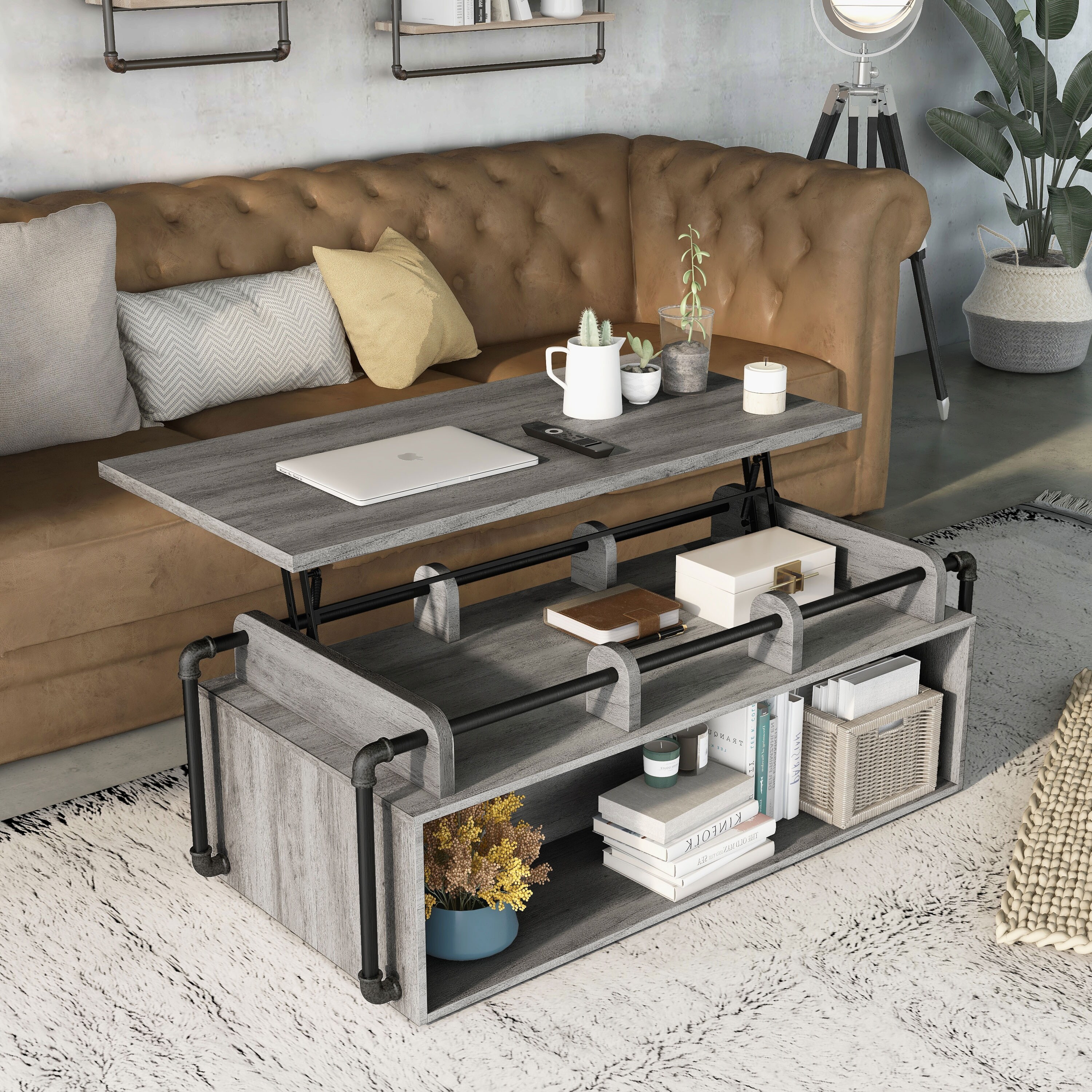 Furniture of America Callis Urban 52-inch Lift Top Coffee Table