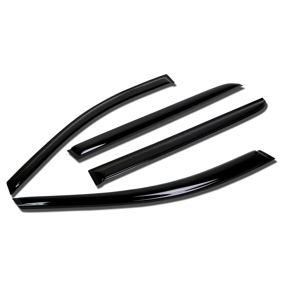 DNA Motoring WVS-T2-0046 For 2005 to 2010 Honda Odyssey RL3 / RL4 4pcs Window Vent Visor Deflector Rain Guard (Dark Smoke) 06 07 08 09