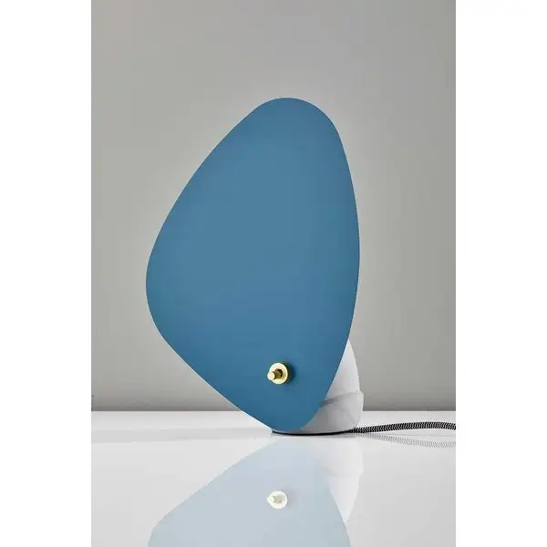 Turquoise Fin Concrete Table Lamp - 8.75 x 5 x 12.75