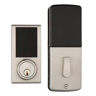 DELANEY HARDWARE Satin Nickel Touchscreen ZWave Smartlock Single Cylinder Deadbolt 301771