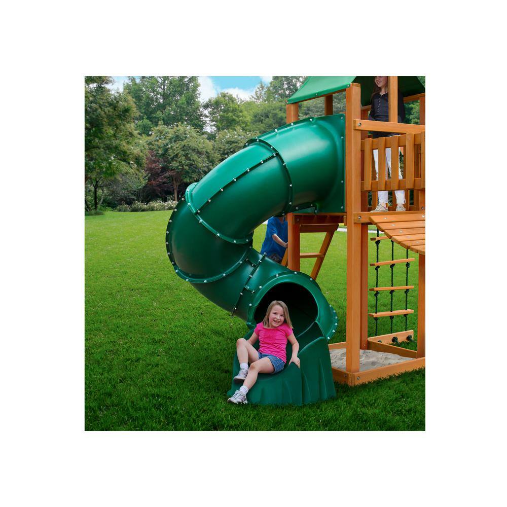 Swing-N-Slide Playsets 5 ft. Green Turbo Tube Slide NE 4692-T