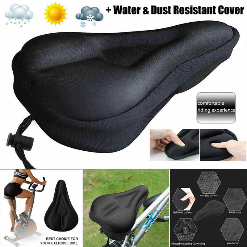 3D Soft Thickened Bicycle Seat Breathable Bicycle Saddle Seat Cover Comfortable Foam Seat Mountain Bike Cycling Pad Cushion Cove