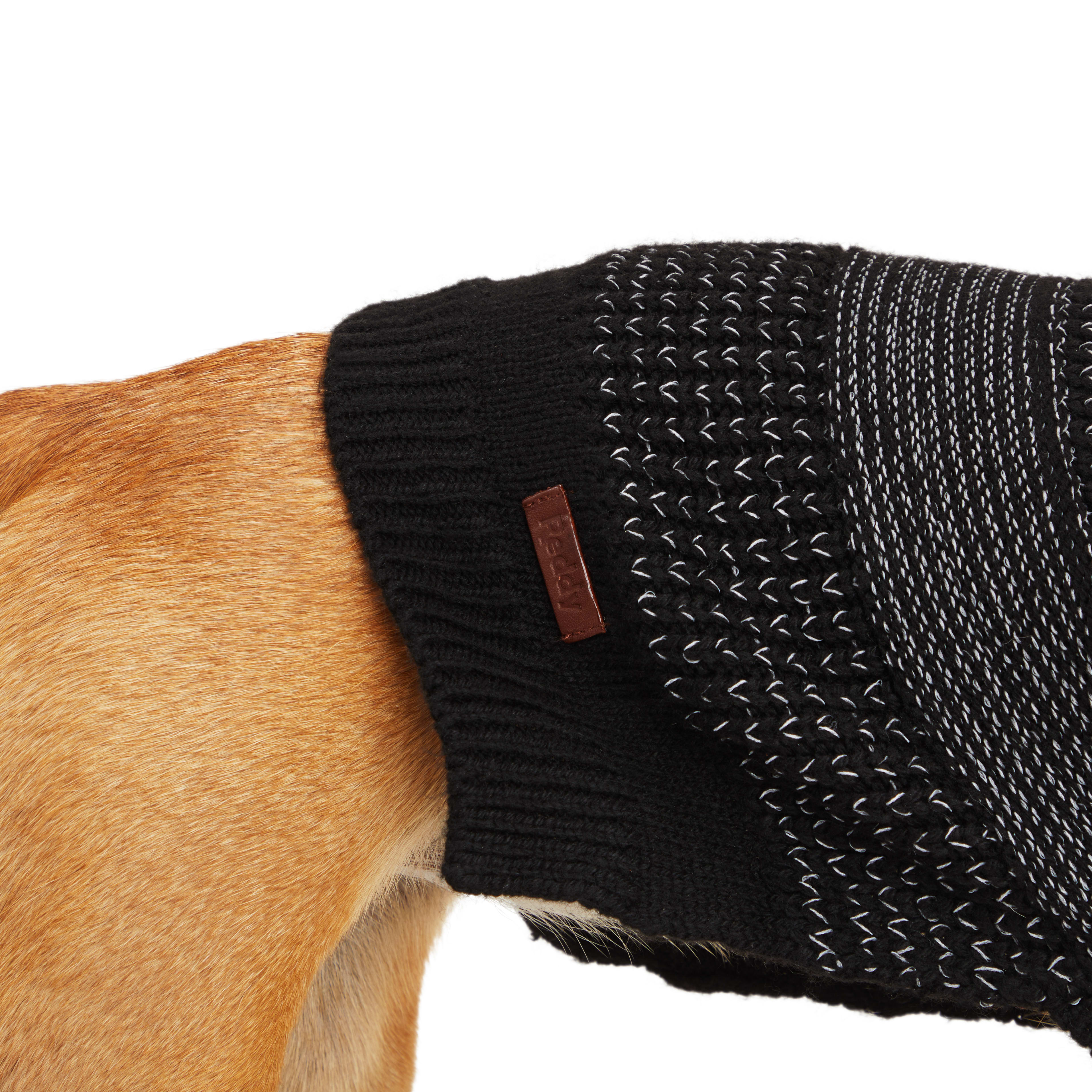 Reddy Black Reflective Dog Sweater， X-Small