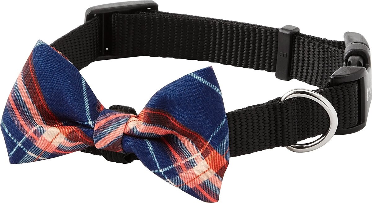 Frisco Fashion Bow， Blue Plaid， XS/SM