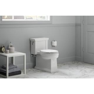 KOHLER Tresham 1-Piece 1.28 GPF Single Flush Elongated Toilet with AquaPiston Flush Technology in White Seat Included K-3981-0