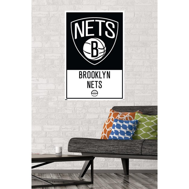 Trends International Nba Brooklyn Nets Logo 21 Unframed Wall Poster Prints