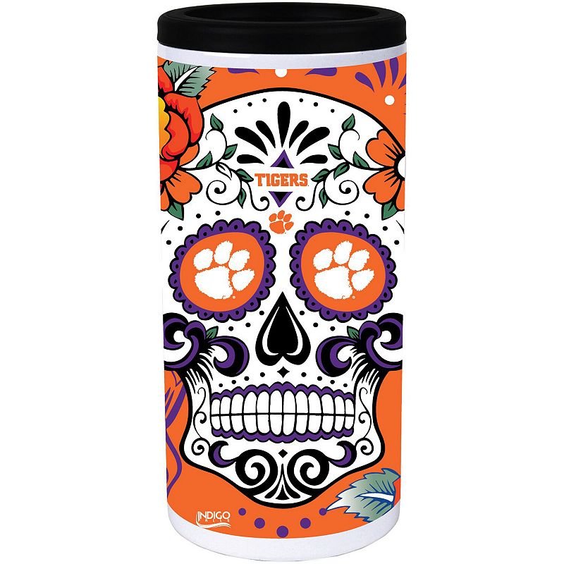 Clemson Tigers Dia Stainless Steel 12oz. Slim Can Cooler