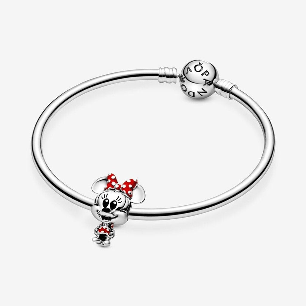 PANDORA  Disney Minnie Mouse Dotted Dress & Bow Charm