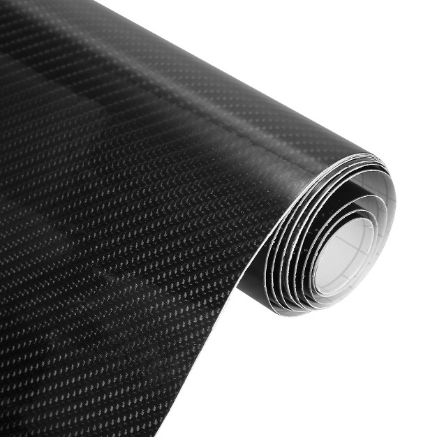 Unique Bargains 5d Carbon Fiber Pattern Vinyl Car Wrap Roll Black 1 Pc