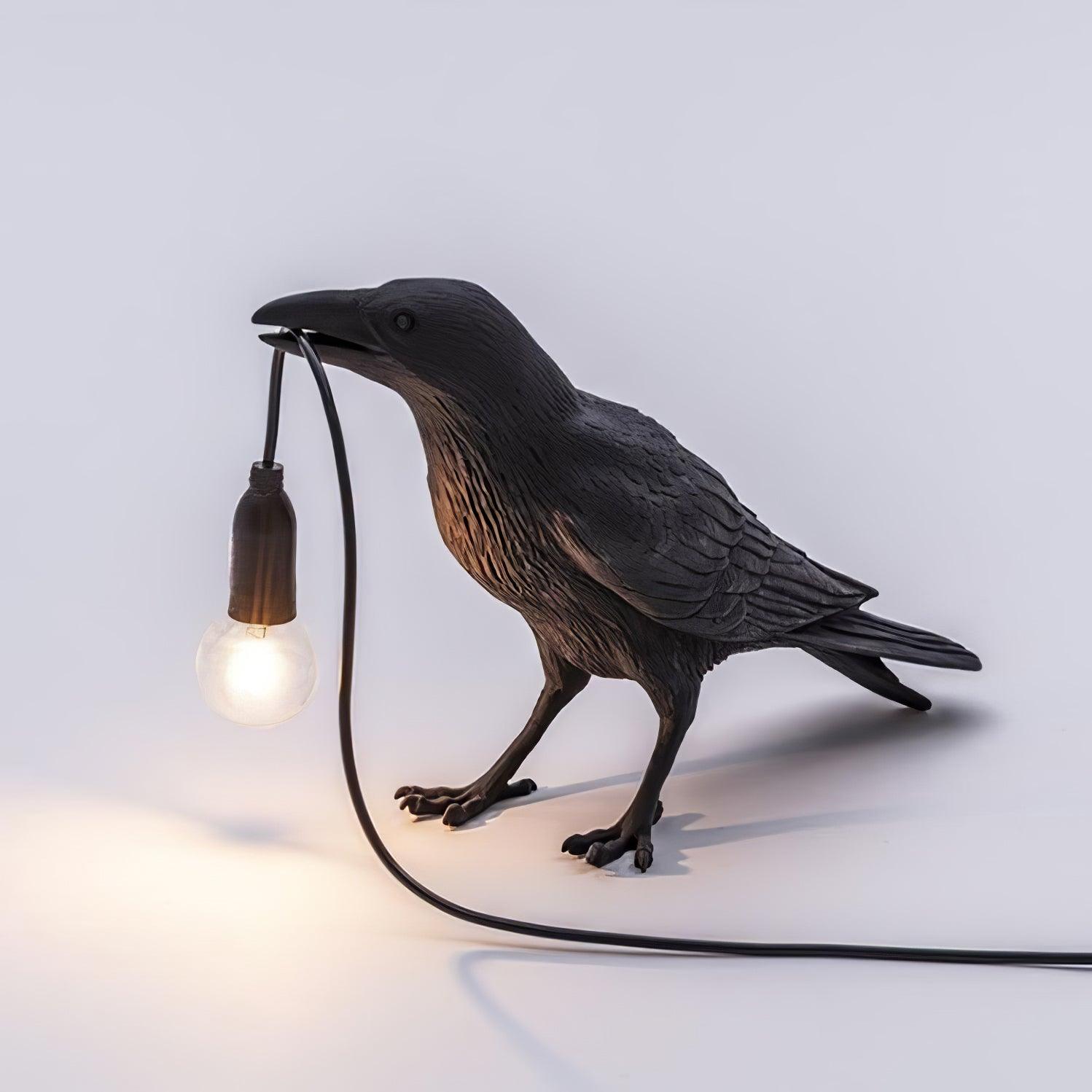 Raven Resin Table Lamp