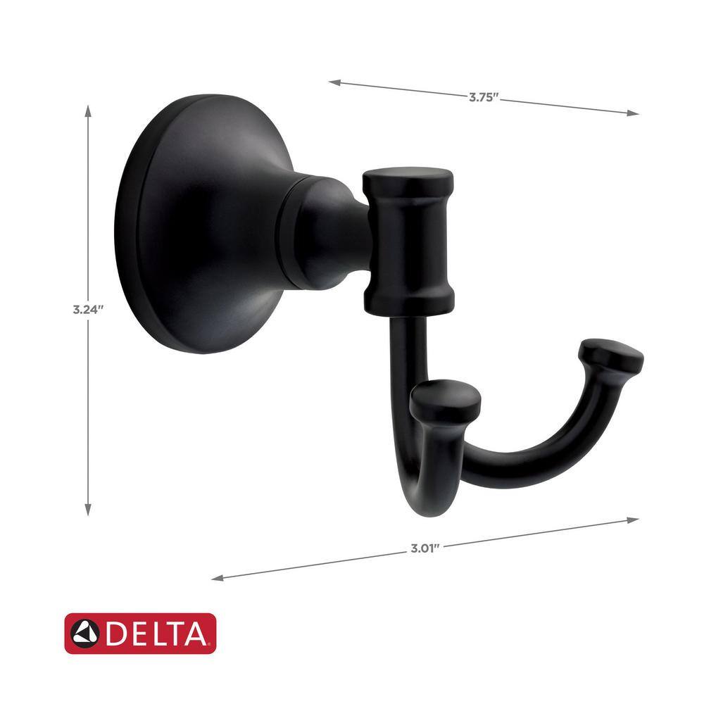 Delta Chamberlain Towel Hook in Matte Black CML35-MB