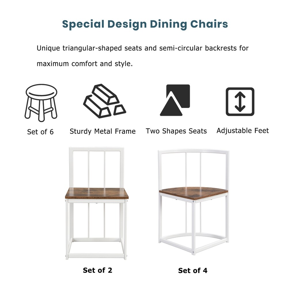 Classic Style 7 Piece Dining Set  Includes Dining Table  6 Chairs