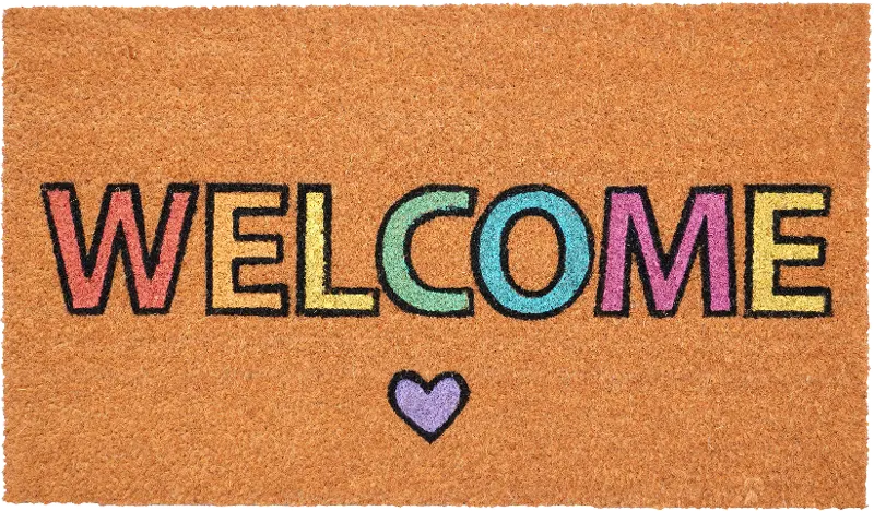 Pastel Rainbow Welcome Doormat