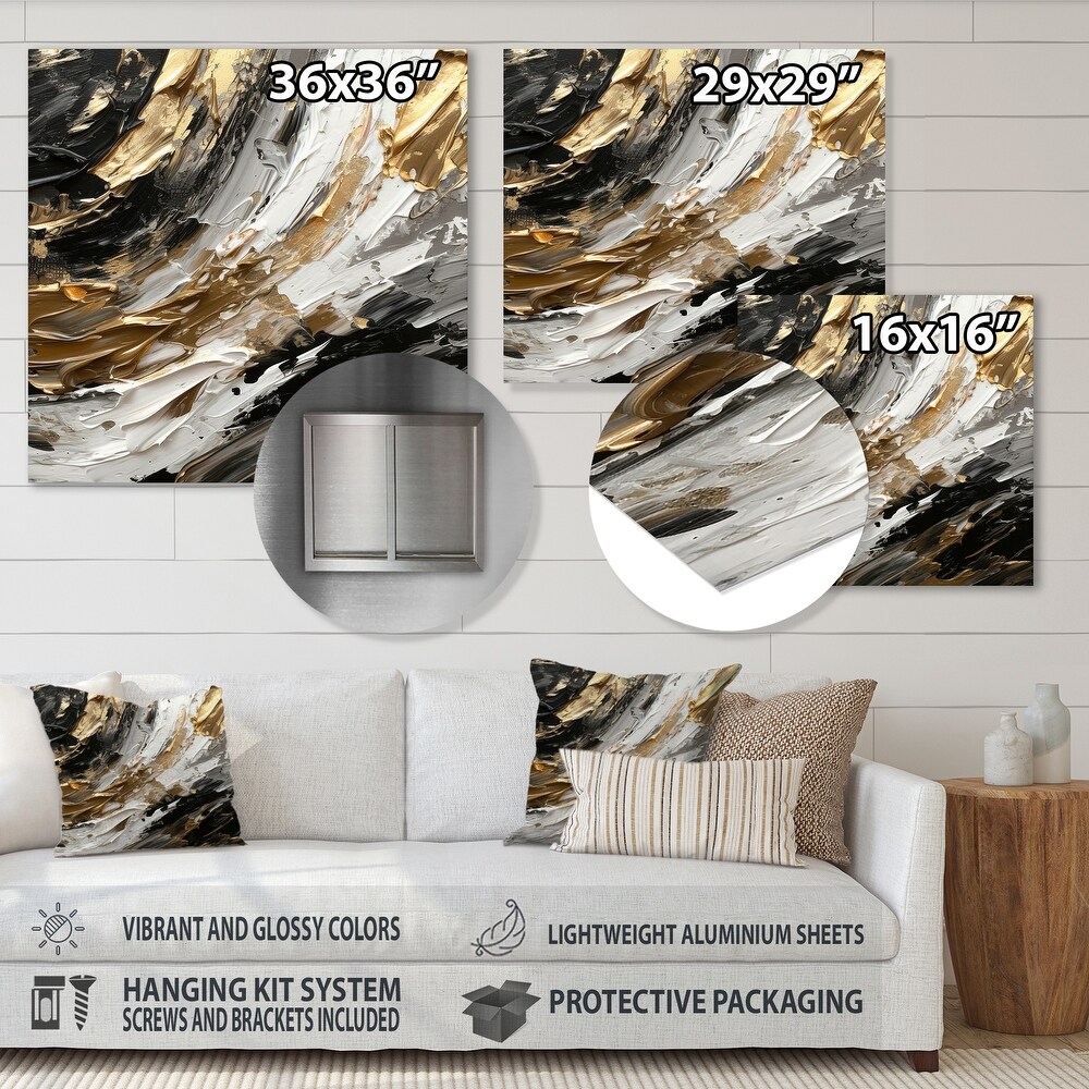 Designart 'Mystery Awakening VIII' Abstract Painting Metal Wall Art