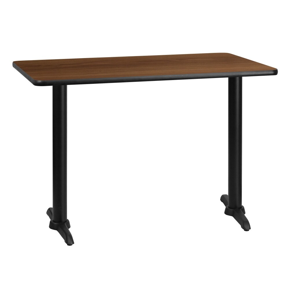 30'' x 42'' Rectangular Laminate Table Top with 5'' x 22'' Table Height Bases   30\