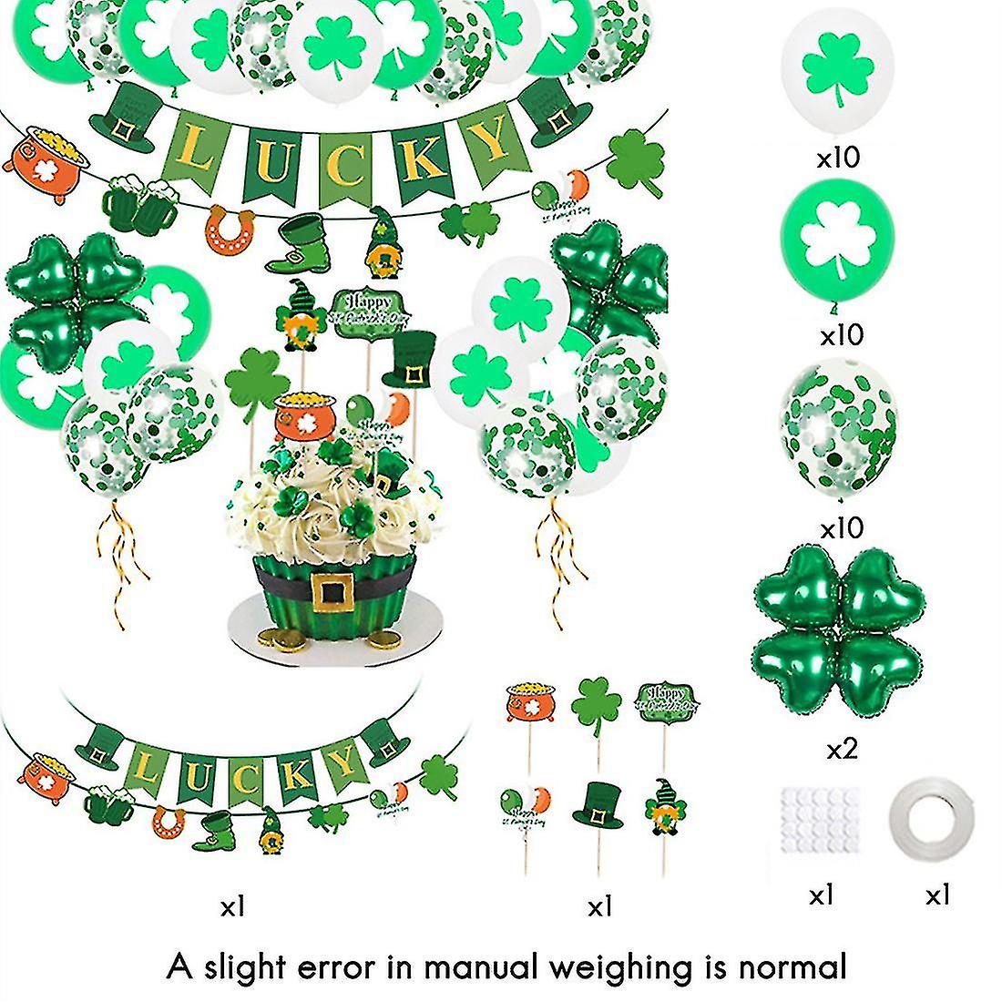 St. Patrick's Day Balloon Party Decoration And Arrangement Supplies A