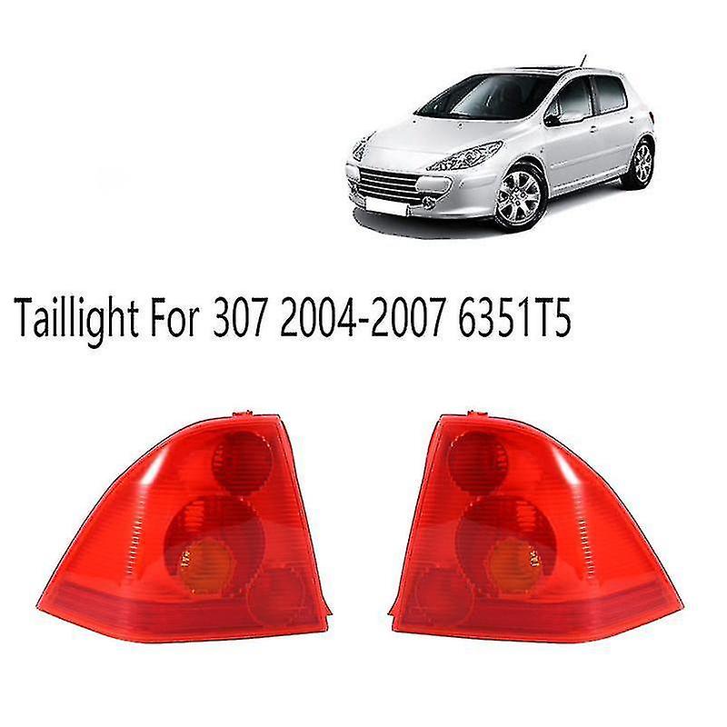 Left Taillight Assembly Brake Stop Light Fog For 307 2004-2007 6350t5