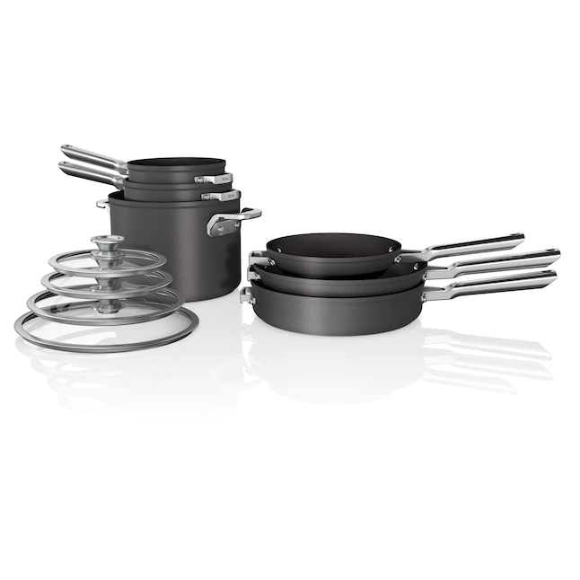 Ninja C59500 Foodi NeverStick Premium Anti-Scratch Nest System， 10-Piece Cookware Set