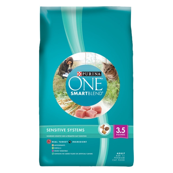 Purina One Sensitive Systems Premium Dry Cat Food 7lb