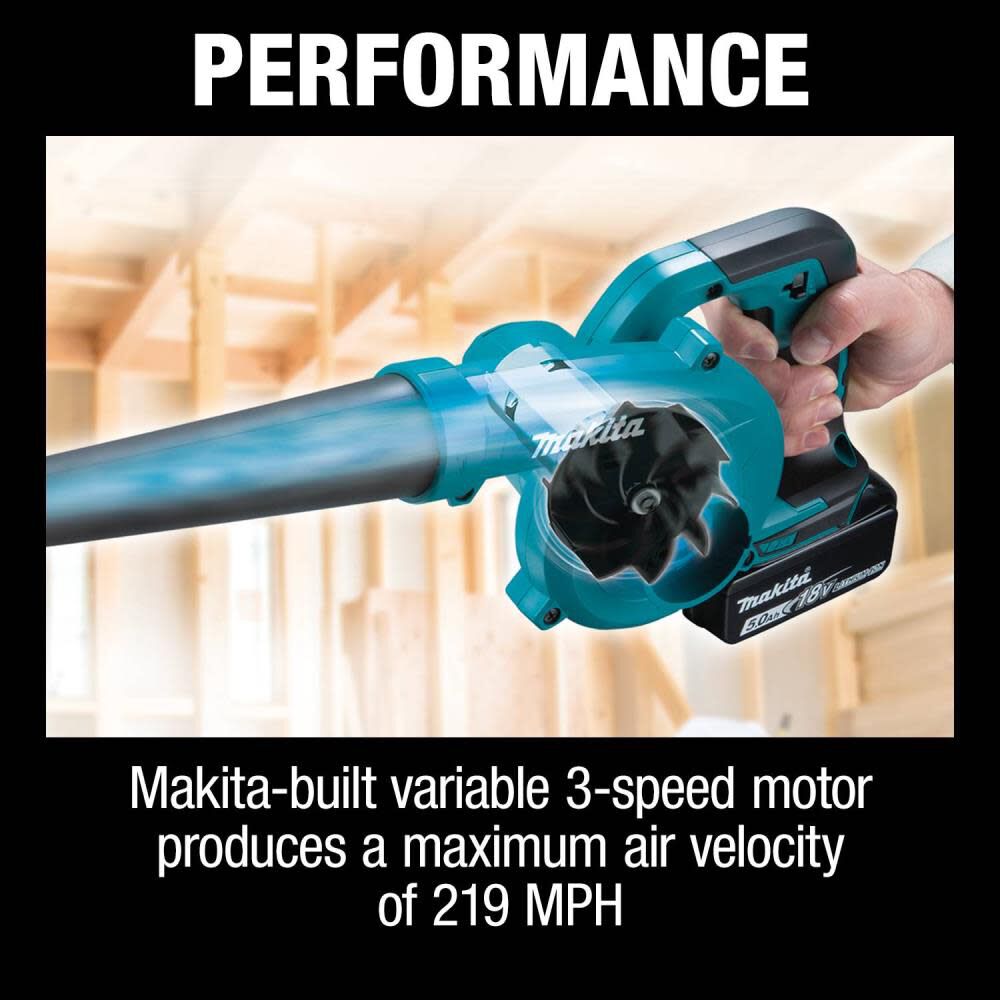 Makita 18V LXT Lithium-Ion Cordless Blower Kit (5.0Ah) XBU05ST1 from Makita