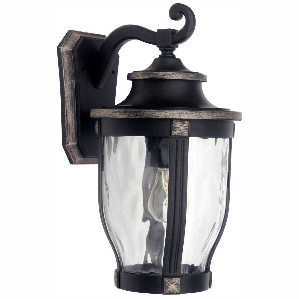 Home Decorators Collection McCarthy 1-Light Bronze Outdoor Wall Lantern Sconce 23443