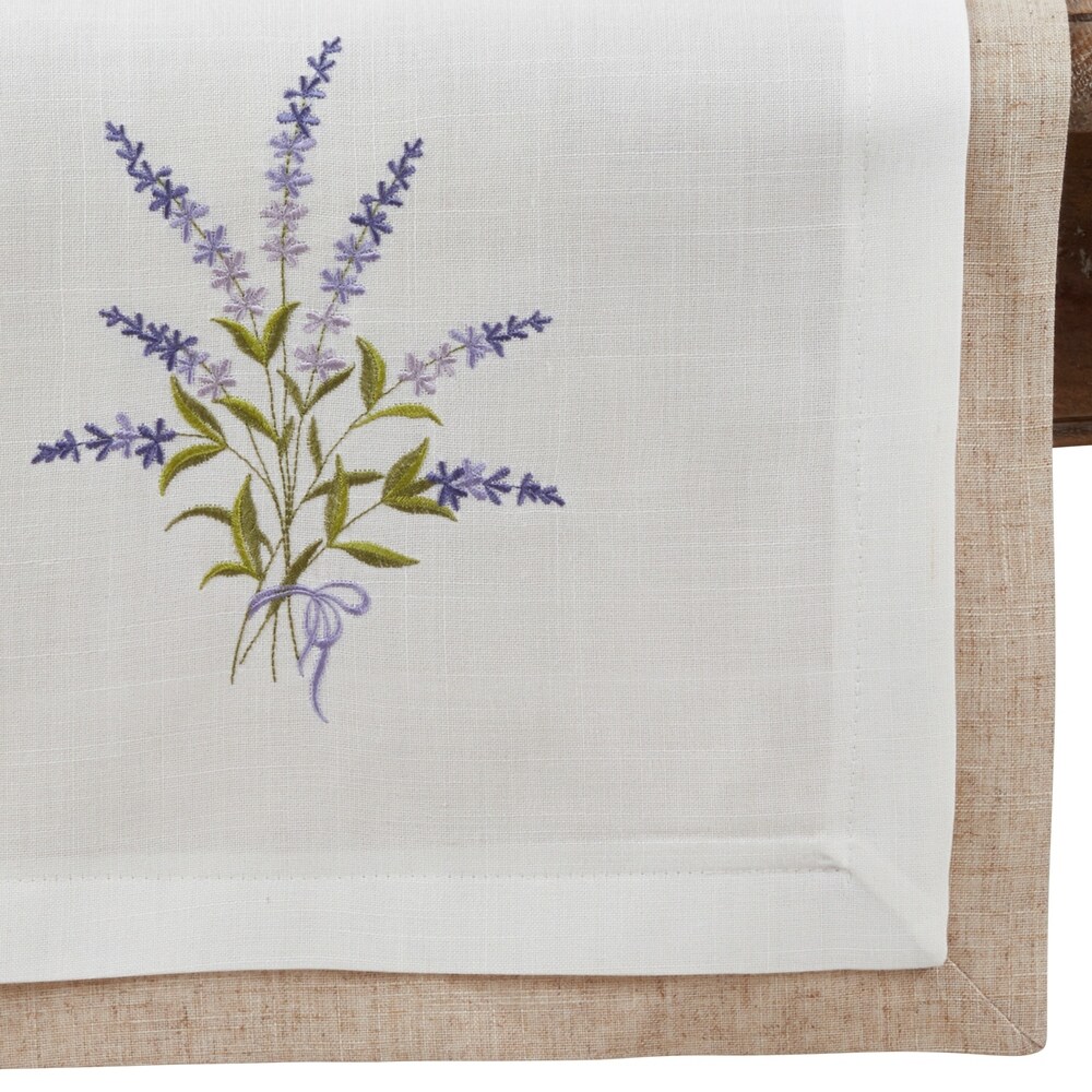 Lavender Design Double Layer Table Runner