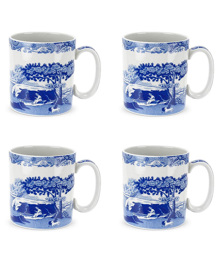 Spode Blue Italian Mugs Set of 4