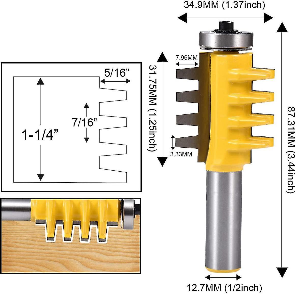 Diy Woodworking Tool Diameter Of Milling Shank: 1/2'' (12，7 Mm)